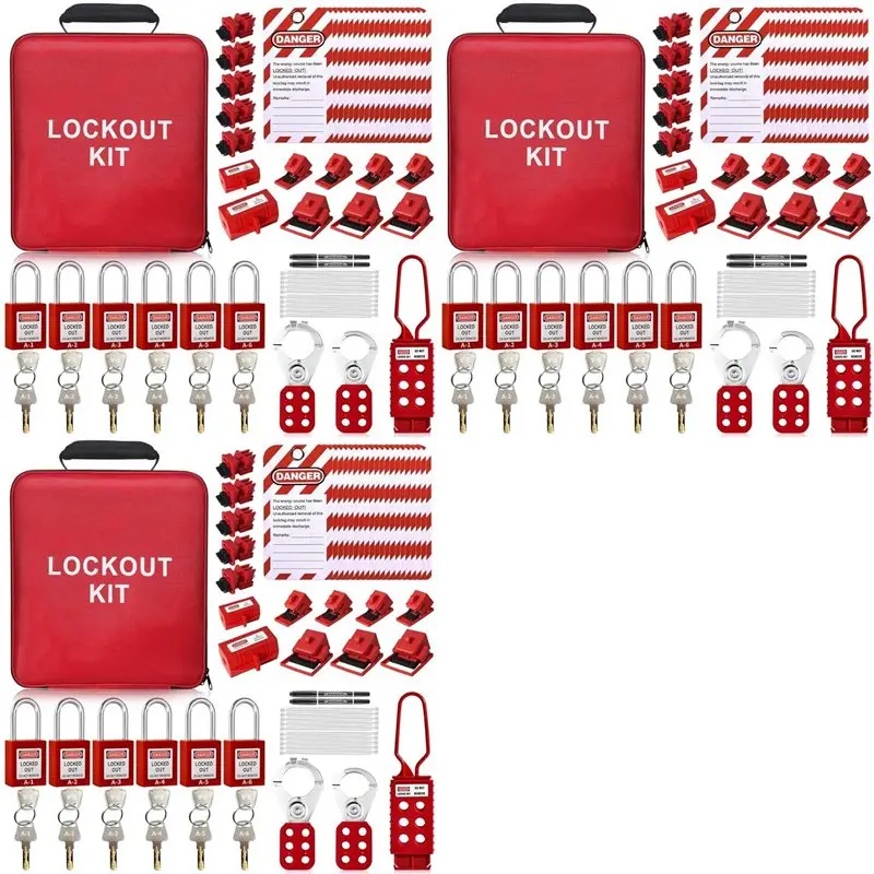 IALJ-3X Lockout Tagout Kit Lock Out Tag Out Kits Electrical Lockout Kit,Electrical Lockout Tagout Kit Industrial Tagout Kit