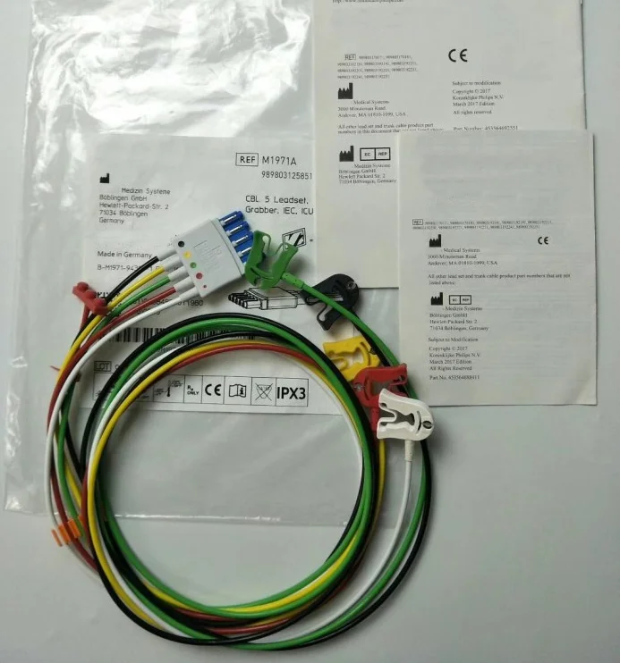 

For PHILIPS Original CBL 5 Lead-set Grabber IEC ICU REF: M1971A or 989803125851