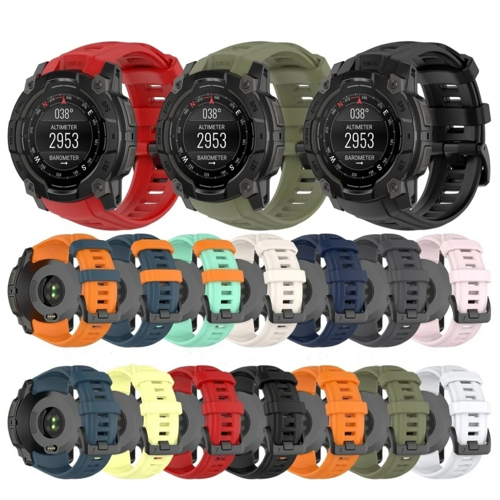 حزام سيليكون لسوار Garmin غريزة 3 لملحقات سوار ساعة غريزة 3 الرياضية