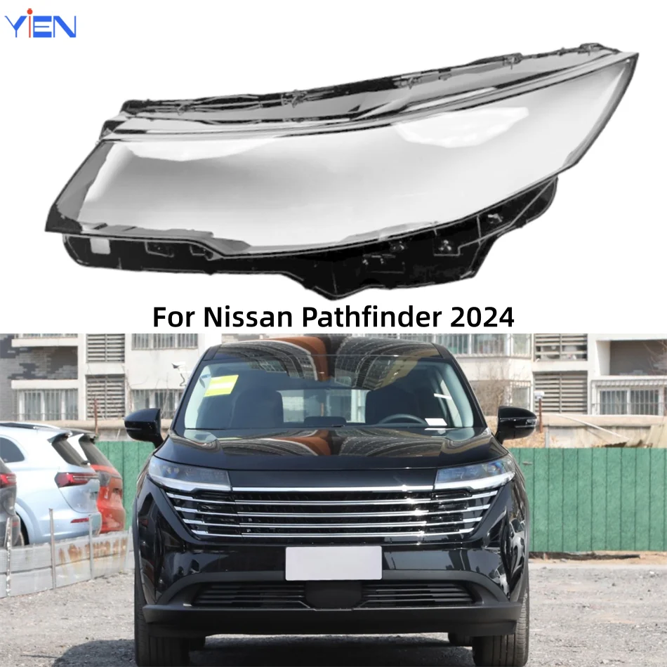 For Nissan Pathfinder 2024 Vehicle Accessories Lights Cover Headlights Lamp Glass Car Front Headlight Lens Cover Lights Shell