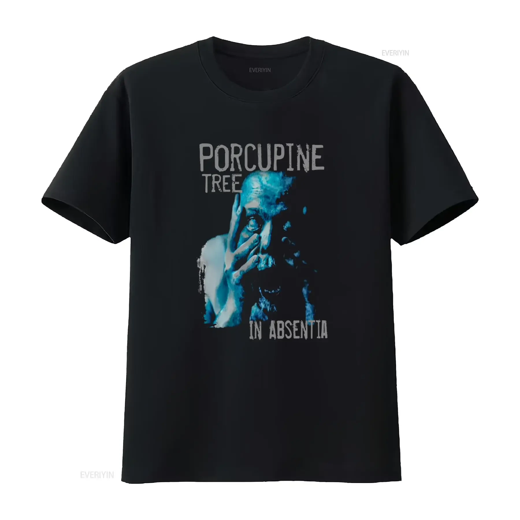 Neues Dtg dtf T-Shirt Porcupine Tree In Absentia Band Rockmusik Vintage Washed Stretched Unisex Stylisch Weich Lässige Mode