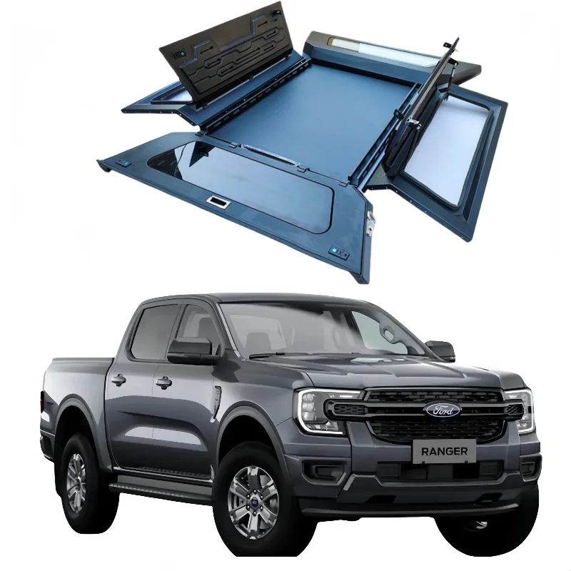 

For ford ranger Tremor pickup truck Three doors openaluminum roll up trunk tonneau cover