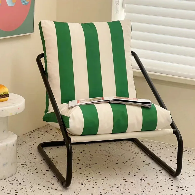 Modern minimalist metal armchair recliner sofa chair furniture living room single villa outdoor