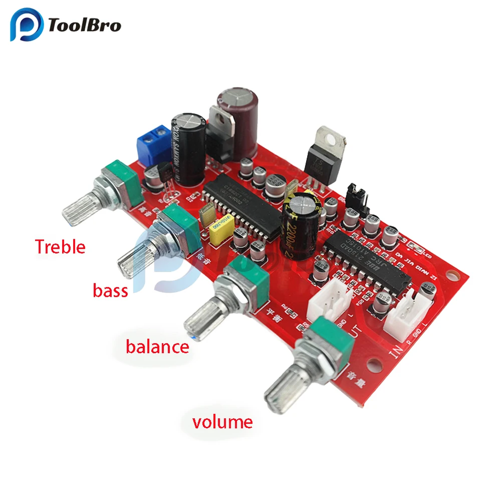 Imagem -03 - Hifi Pré-amplificador Amplificador Placa Bbe Preamp Treble Bass Balance Controle de Volume Upc1892 Mais Jrc2150 dc 12.524v ac 916v