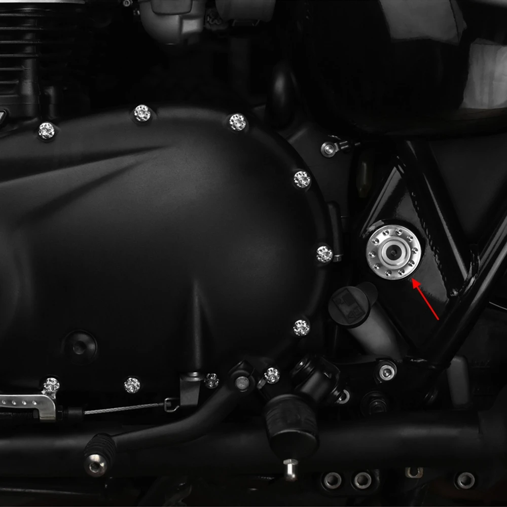 For Triumph BONNEVILLE BOBBER T120V 900 SCRAMBLER 1200 XC XE STREET CUP SCRAMBLER Street Twin 16-2024 Motorcycle Frame Hole Cap