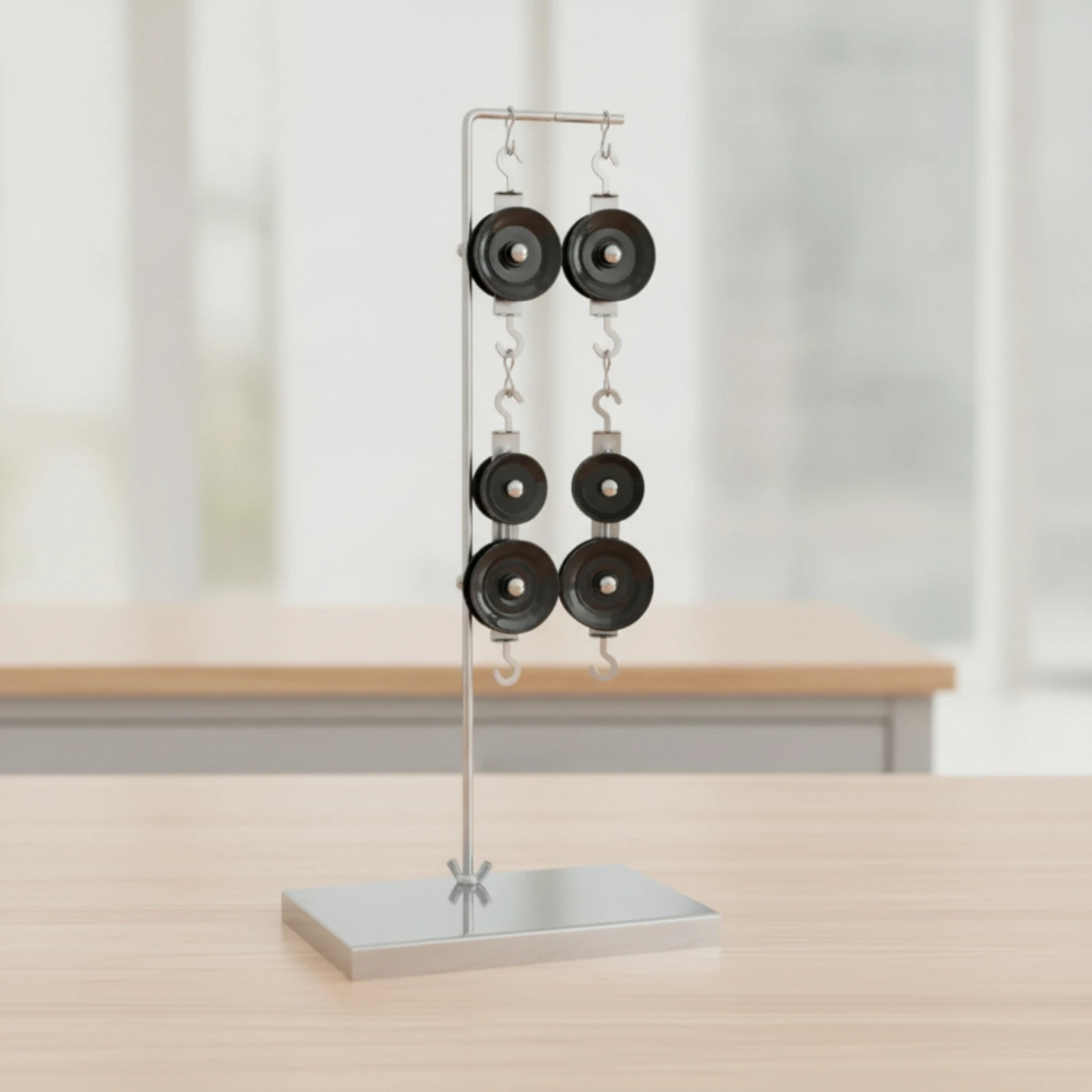Pulley Demonstration Set with Stand Mechanics Pulley Experiment Kit Simple Machines Apparatus Educational Hands-on for Teachers