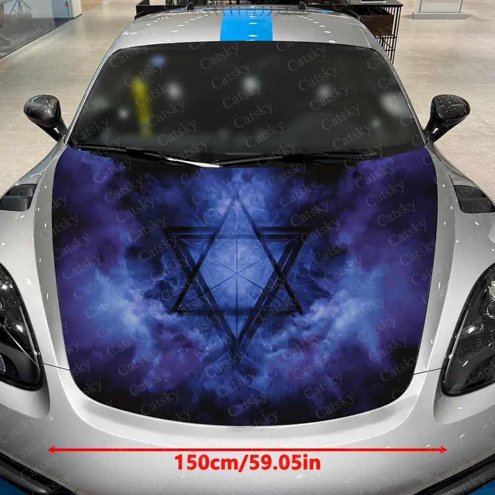 Star Chart Car Hood Stickers - Self Adhesive Waterproof PVC, Durable Car Accessories, Unique Holiday Gift Ideas For Car Enthusia