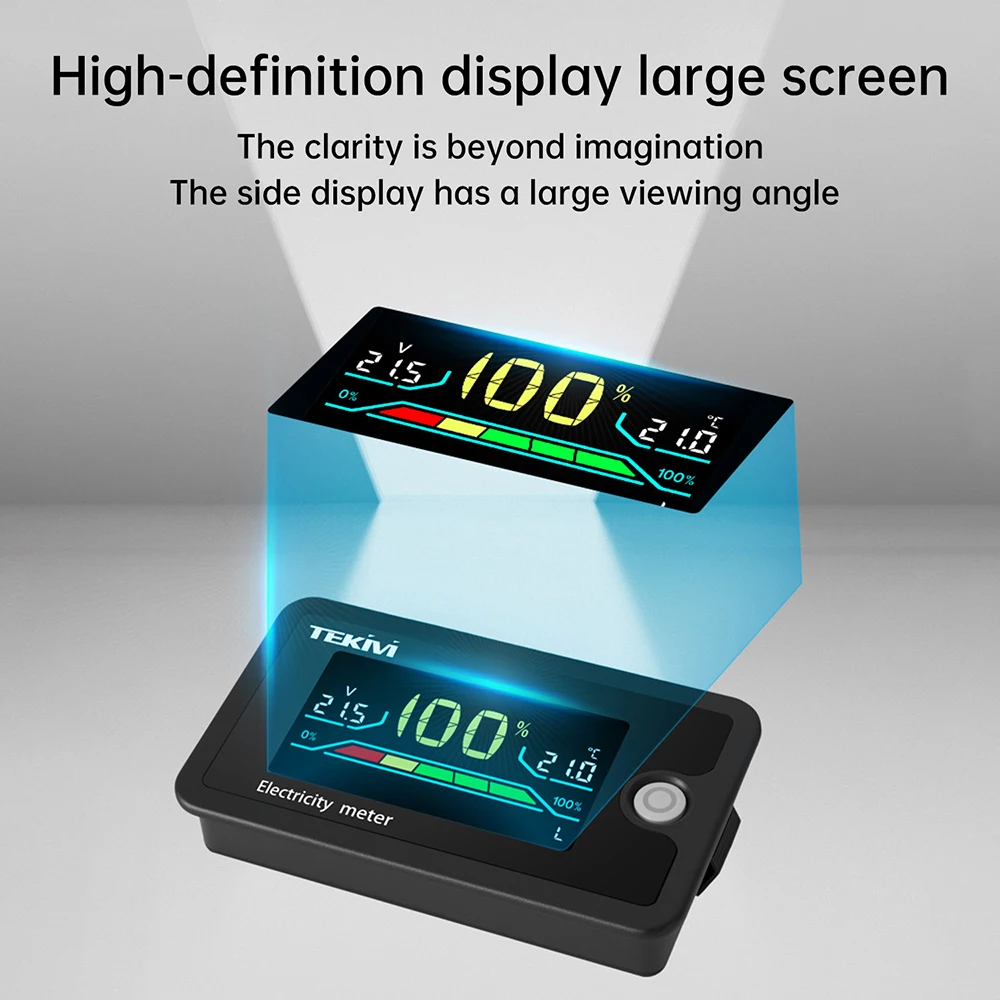 DC 12V 24V 36V 48V 72V Battery Capacity Voltage Meter Battery Capacity Gauge Indicator Battery Indicator Monitors With Alarm