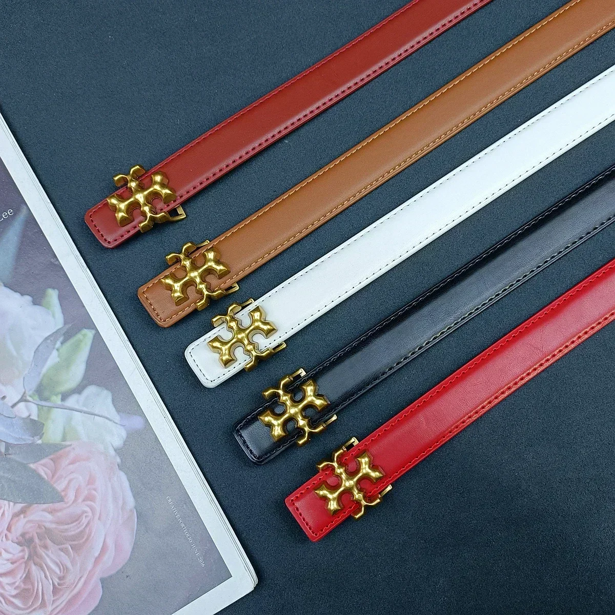 

Luxury Designer Leather Belt Fashion Letter Logo Belts Genuine Leather Belt Knot Buckle Waistband Cummerbund for Dress Jeans