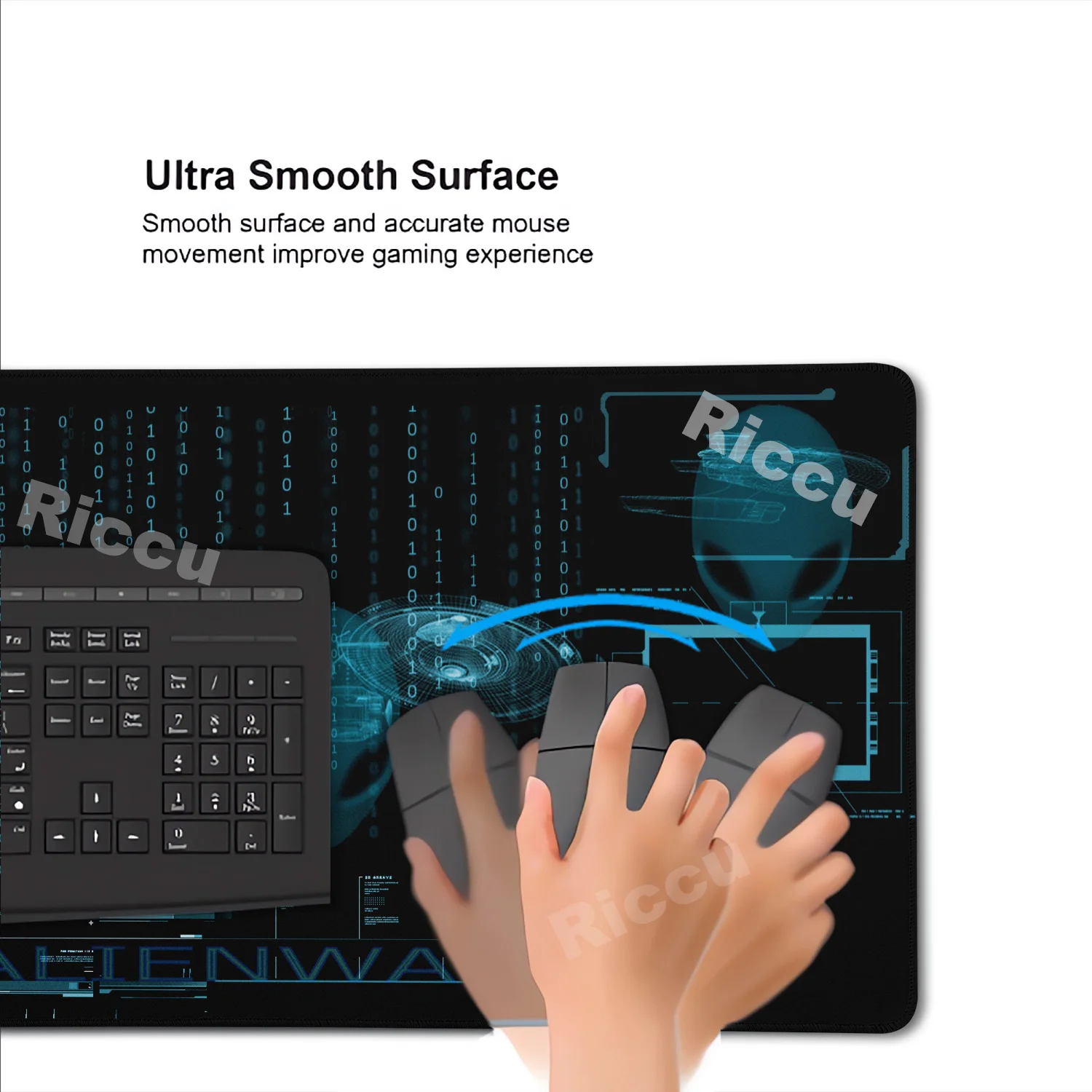 PC peripherals Computer Mousepad Alienware Non-slip Gaming simple Mat Oversized Stitch Keyboard Mouse Pad Laptop Office Carpet