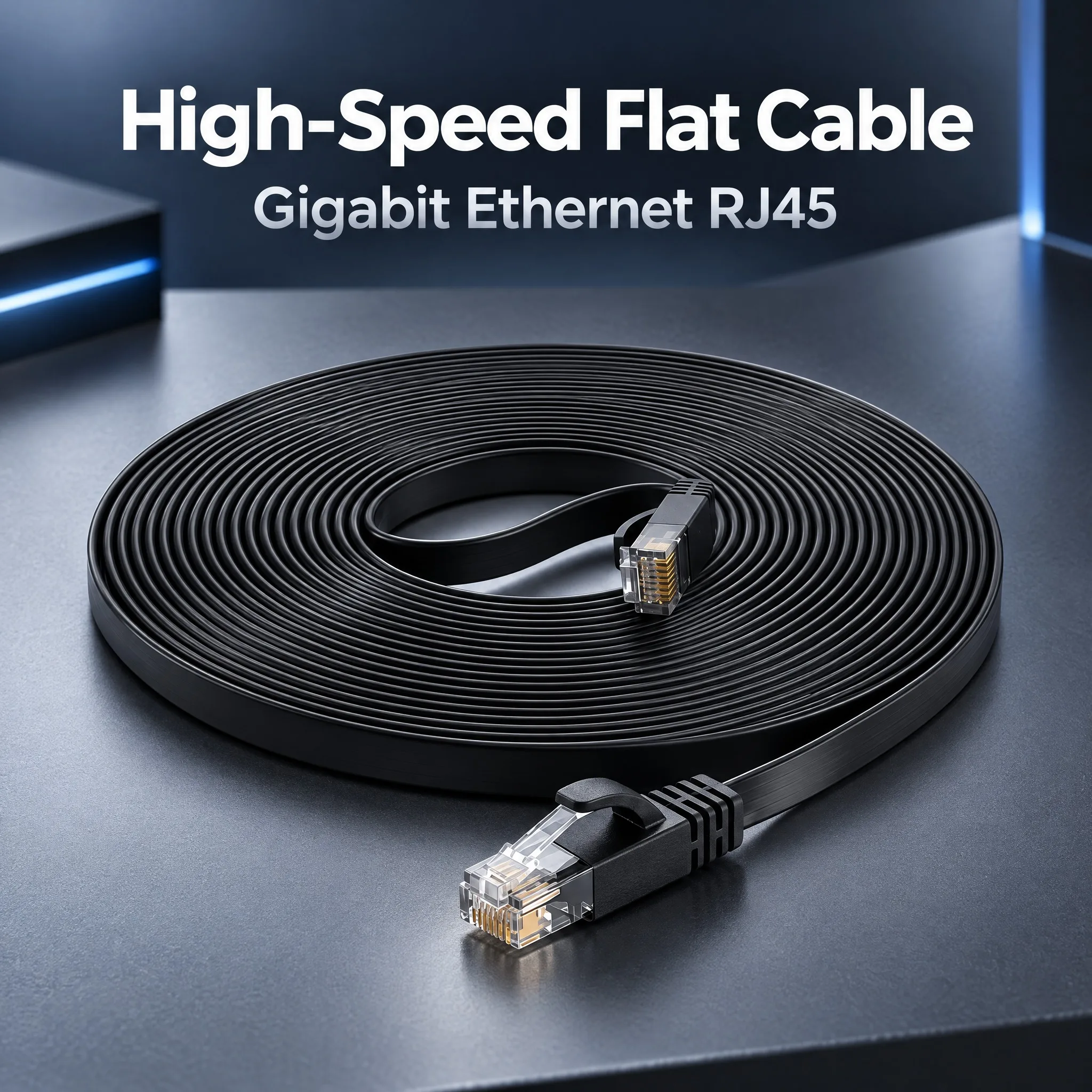 Cat6 Flat UTP Gigabit Ethernet Cable, Slim Flat LAN Network Cable for Laptop Router Modem PS5 PS4 Xbox 0.3m-30m