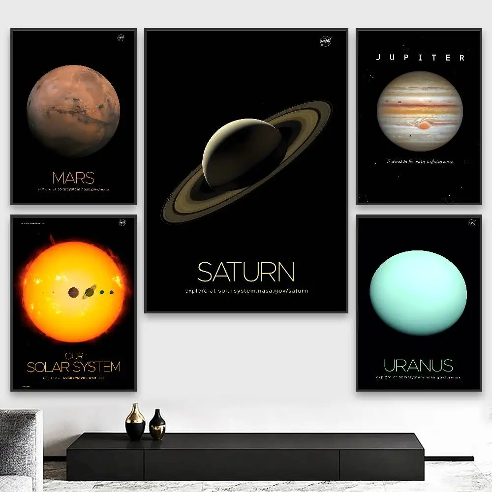 Enthusiast Planet Universe Poster HD art sticky wall waterproof home living room bedroom aesthetic decoration