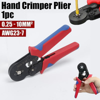 1pc Hand Crimper Pliers HSC8 6-4A Multi-Function High Precision 0.25-10mm² AWG 23-7 Adjustable Tube Terminal Crimping Tools