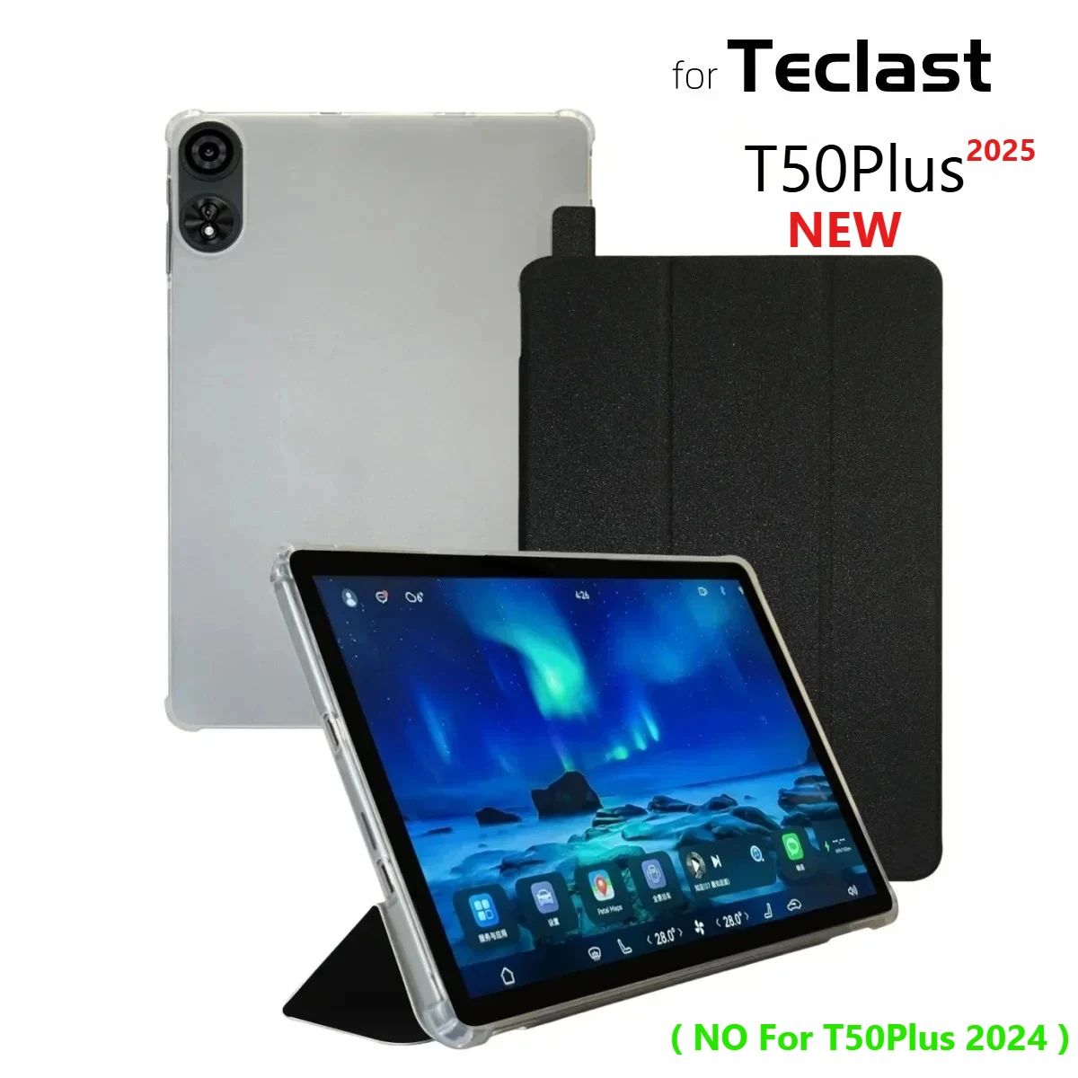 Smart Cover for Teclast T50 Plus 2025 Tablet Case 11-inch PU Leather Stand & TPU Shockproof Shell for New Teclast T50Plus (2025)