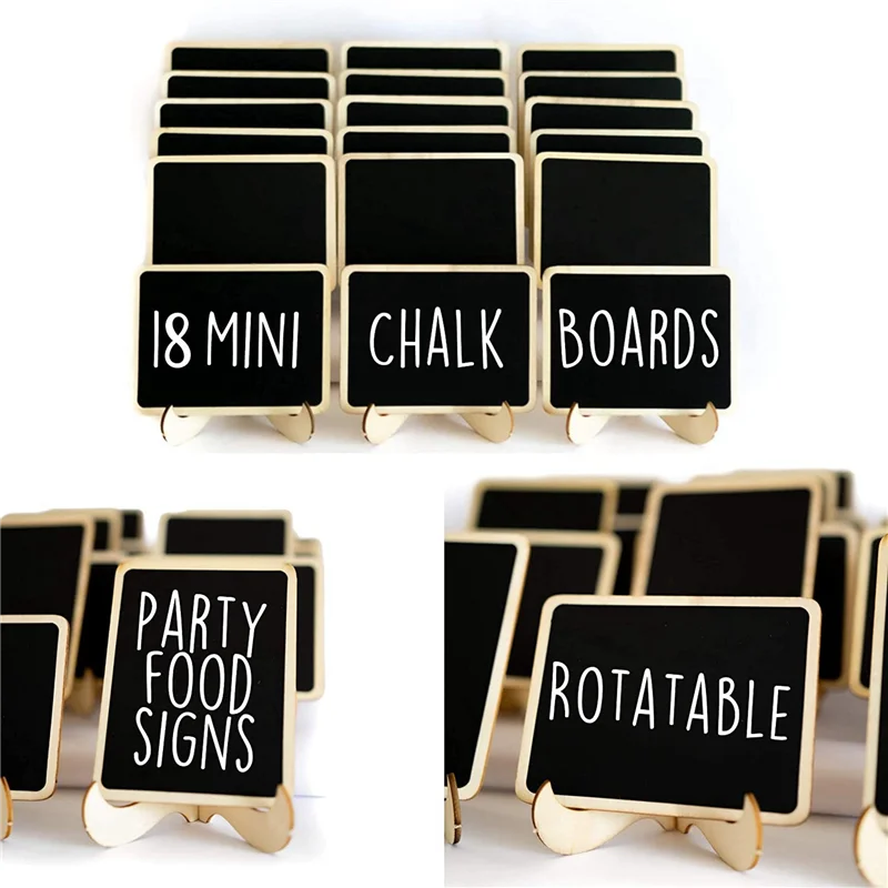A72T 36Pcs Mini Chalkboard Signs For Food Party Food Labels For Party Buffet Table Small Chalkboard Signs For Party