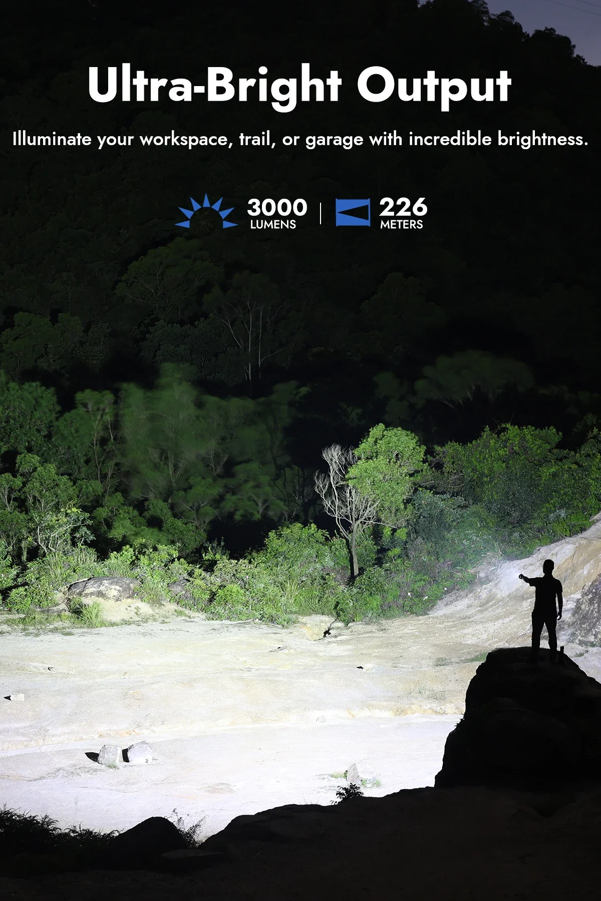 WUBEN L3 EDC-Taschenlampe, 3000 Lumen, ultrahelle, wiederaufladbare, wasserdichte Troch mit 21700-Akku, mobile Powerbank-Funktionen – Detail 8