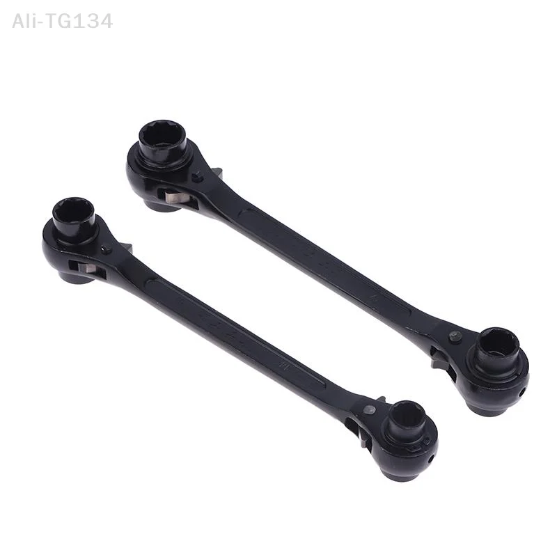1Pcs 8-in-1 Multifunctional Ratchet Wrench Double-Head Quick Release Bidirectional Rust-Resistant Home Repair Tool