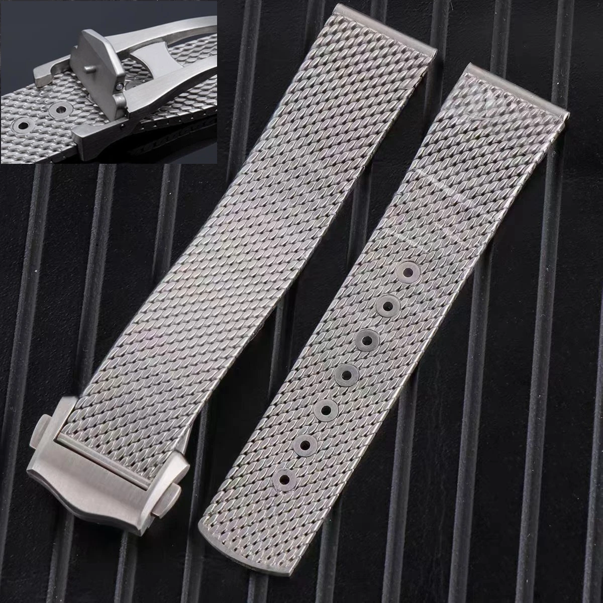 20 مللي متر شبكة ميلانو 316L سوار الفولاذ المقاوم للصدأ لأوميغا ساماستر 300 لا وقت للموت 007 الإفراج السريع حزام ساعة اليد الفرقة المعدنية