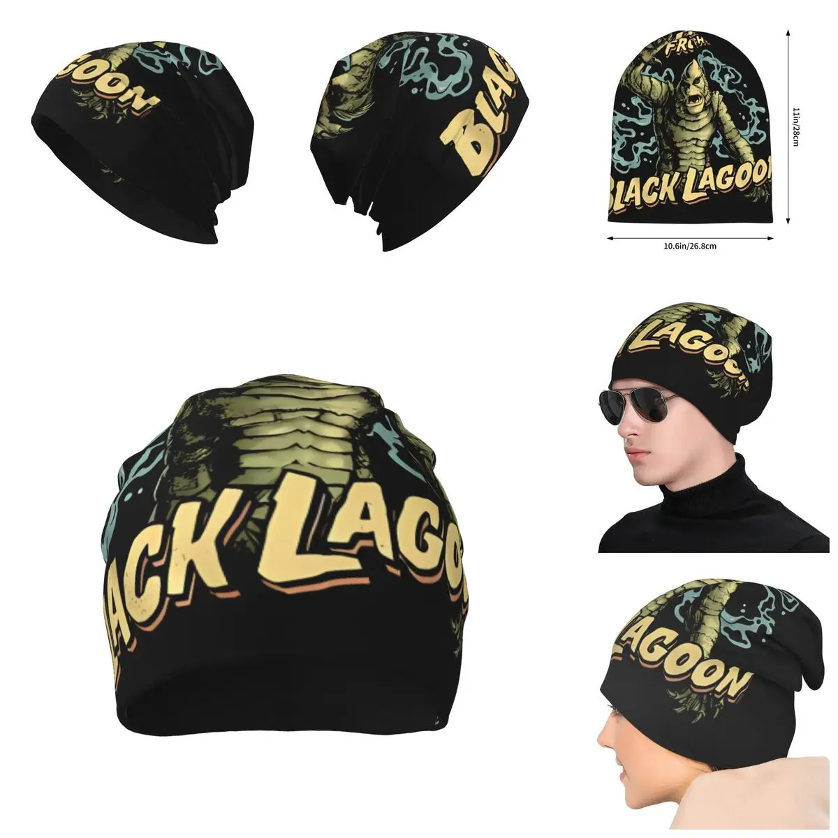 Universal Monsters Black Lagoon Creature Unisex Pullover Cap 3D print Beanies Hat For Men And Women Outdoor Hat