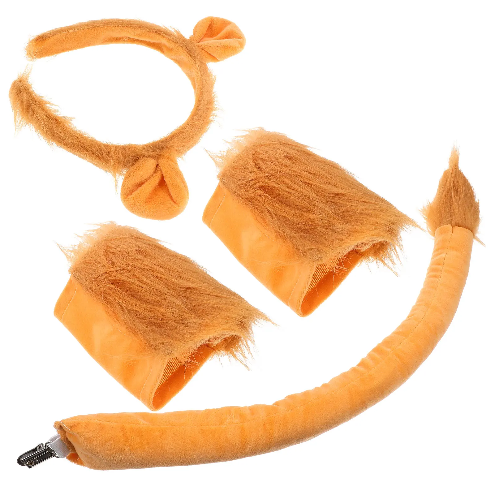 

Набор из 1 предмета: креативная повязка на голову и хвост в виде льва, уникальные аксессуары для костюма животного для вечеринок, фестивалей, праздников, косплея