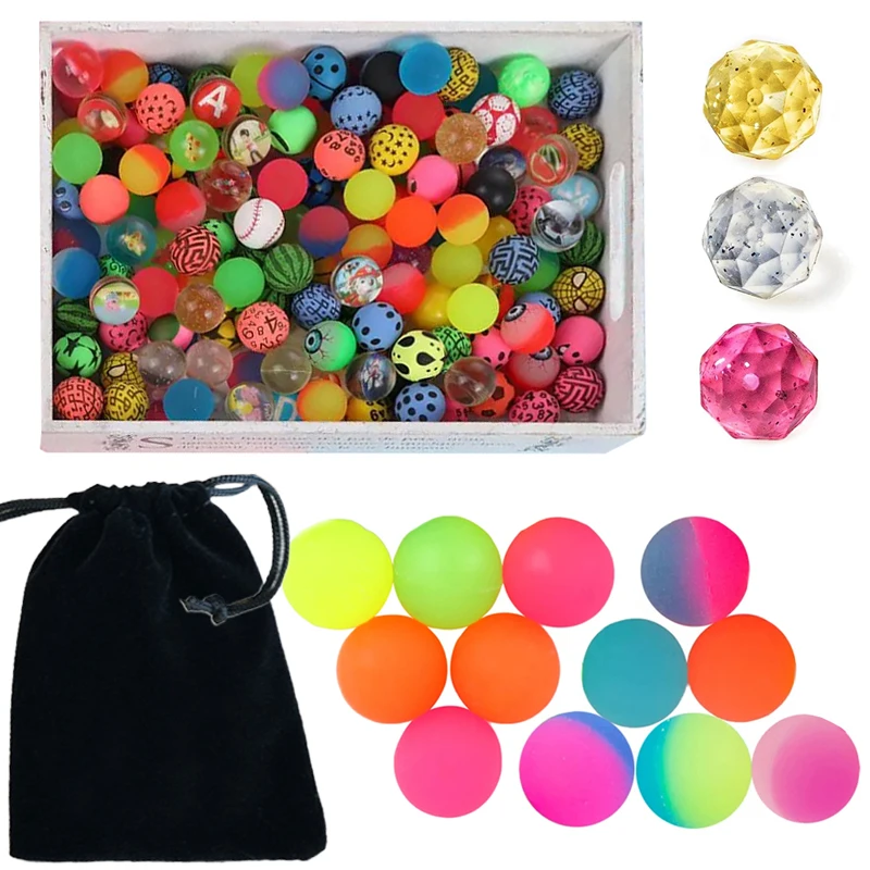20 قطعة كرات نطاطة ملونة مع حقيبة التخزين 25 مللي متر البلاستيك مرونة ألعاب أطفال الكرة للألعاب في الهواء الطلق هدية عيد ميلاد TMZ