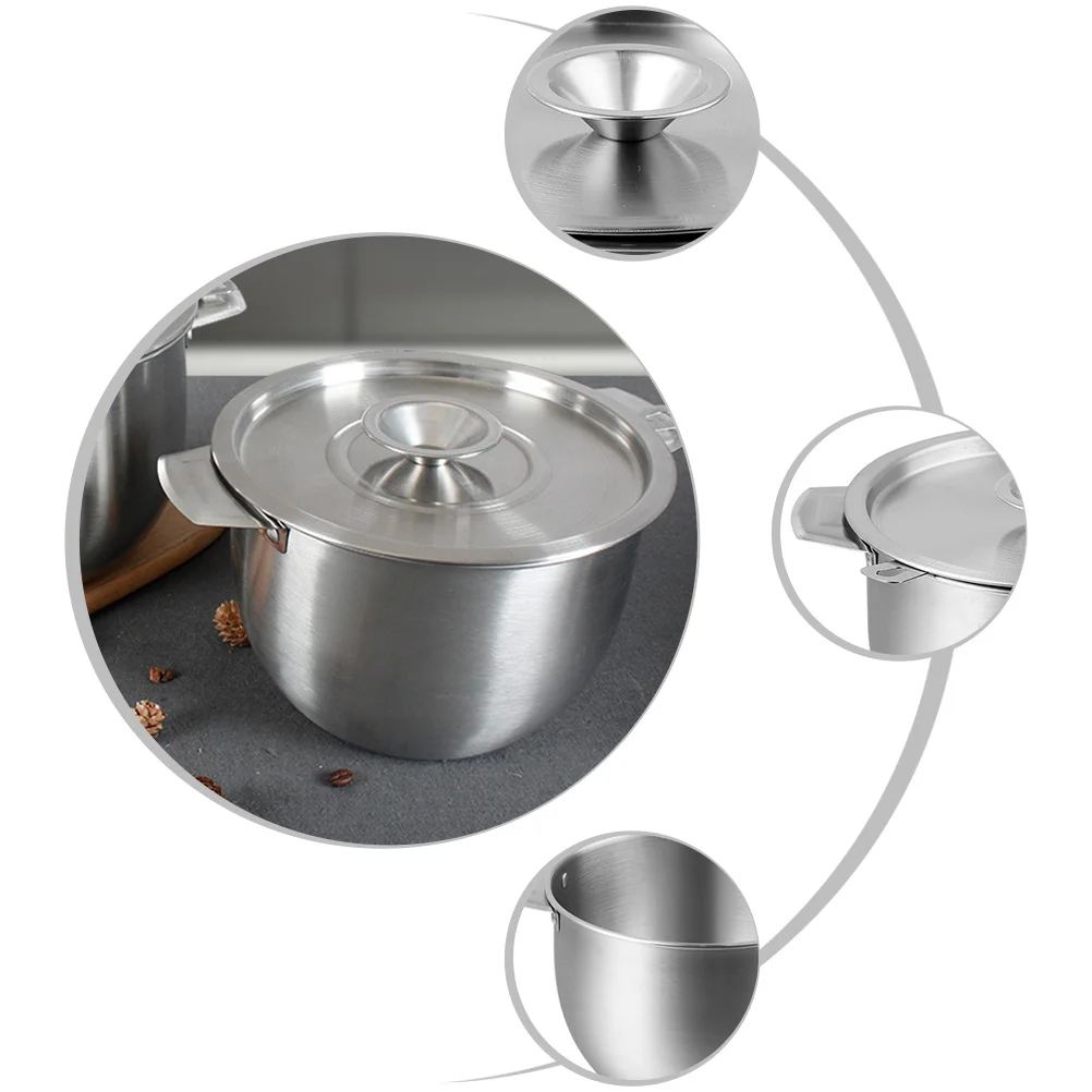 

Stainless Steel Oil Basin Lid Anti Rust Kitchen Container Multi Function Filter Oil Storage Tank Cooking Mixing Bowl Household