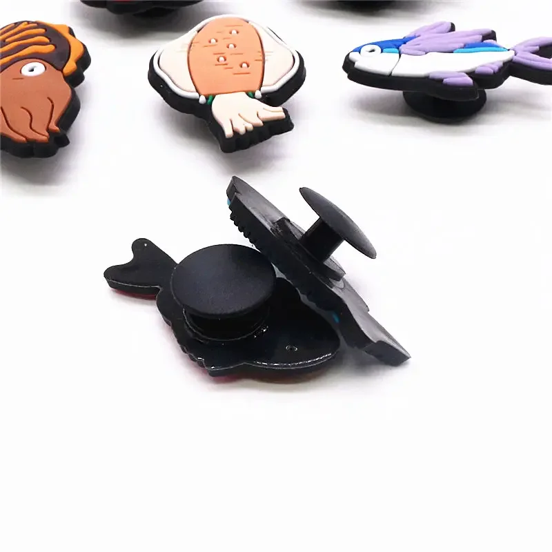 1 Pcs Sea Fish PVC Shoe Charms Jeans Pins Cute Volador Octopus Squid Shape Sandals Upper Decorations Shoe Buckle Accessories image 5