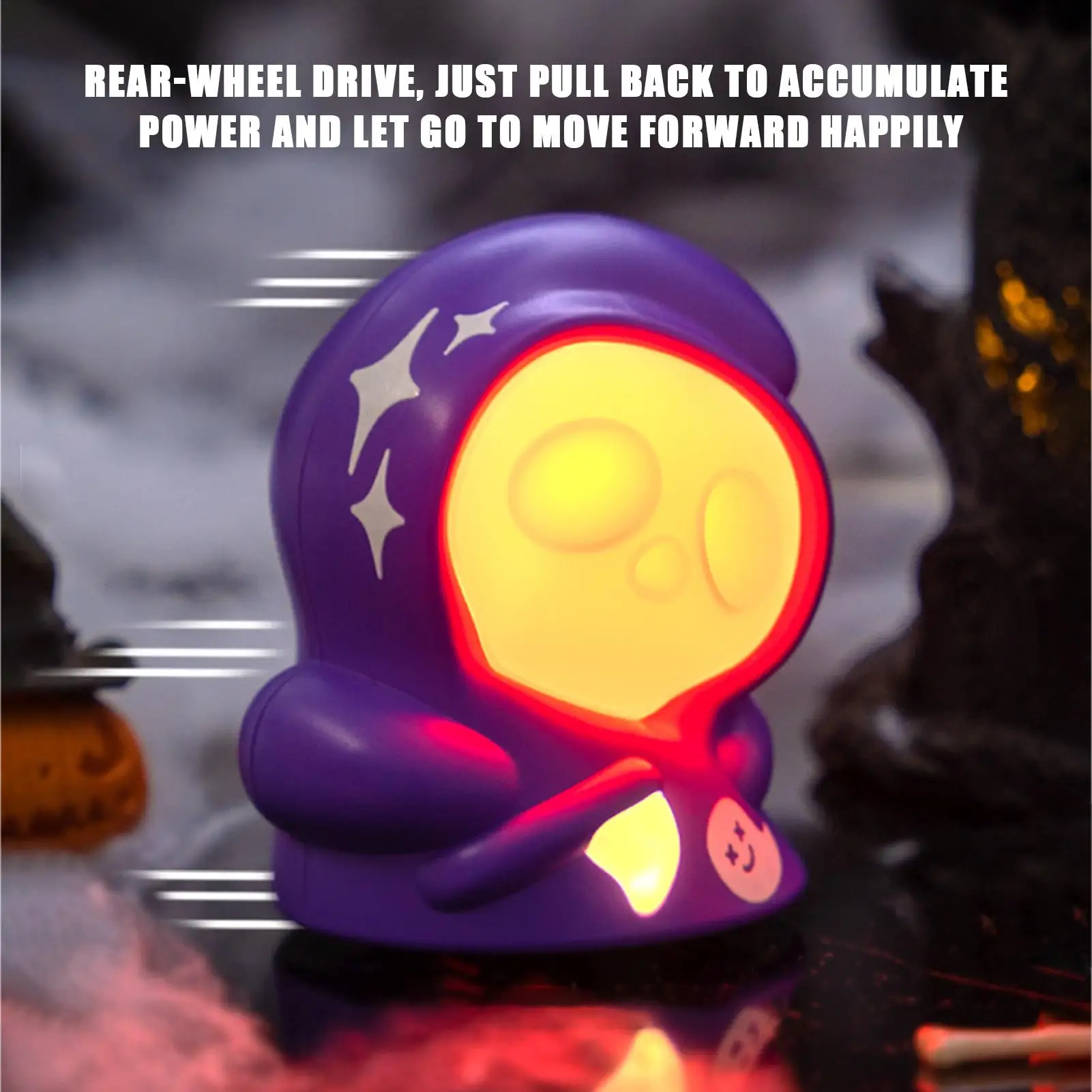 

Halloween Nightlight Rechargeable Silicone Ghost Lamp 3-gear Dimming Soft Lighted Halloween Party Decoration for Tabletop