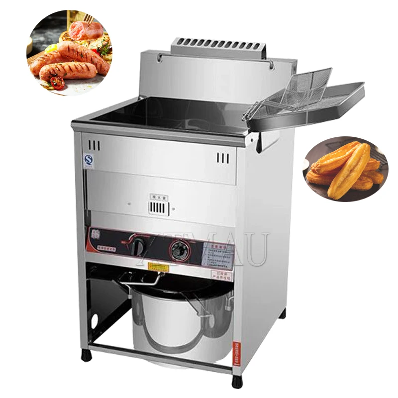 

Stainless Steel Commercial Electric Deep Fryer Stove Single Cylinder Smokeless Chicken Dough French Fries Frying Machine