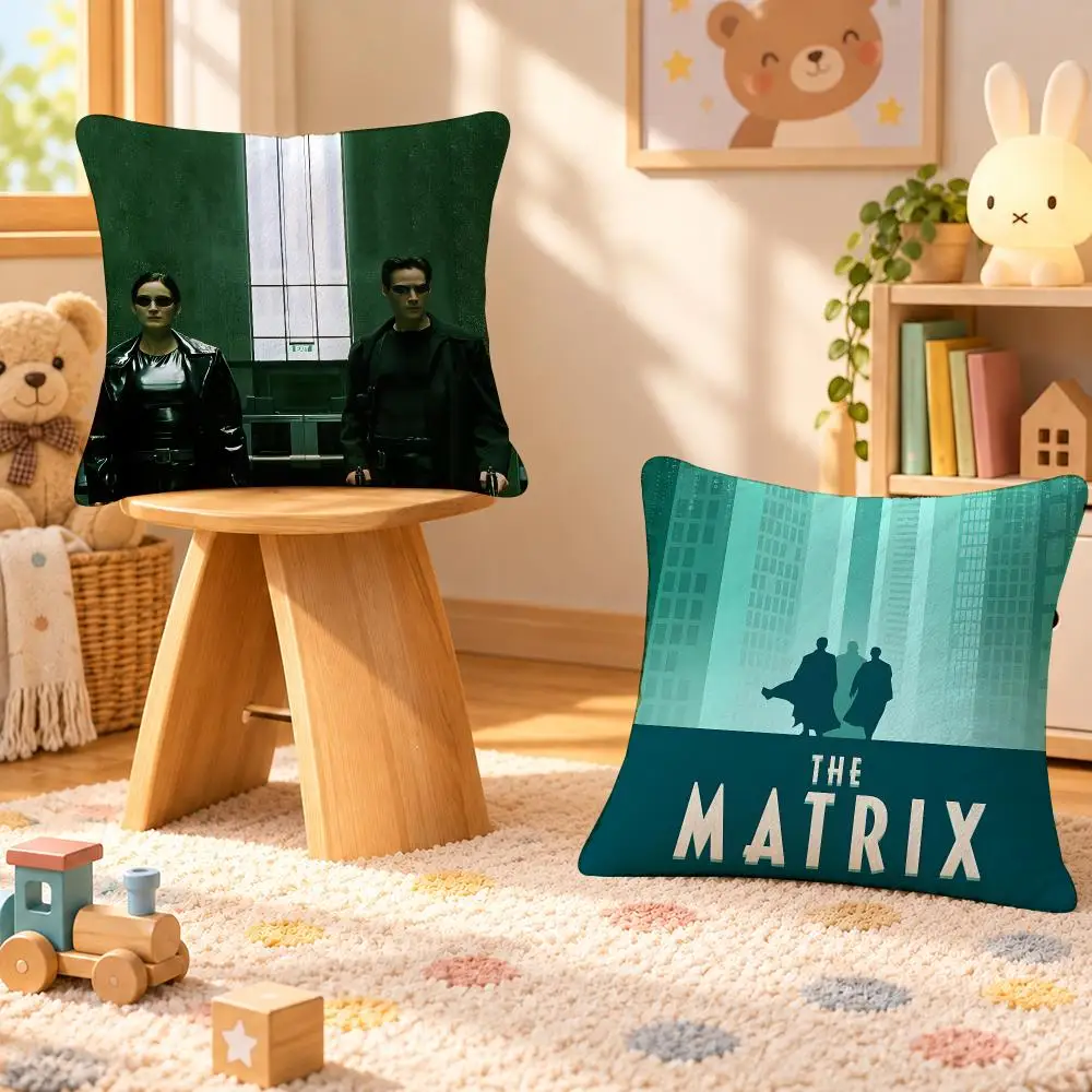 Film Matrix Cyber Style Cushion Cover Personalized Soft Plush Pillow Living Room Home Sofa Bedroom Office Car Cushion