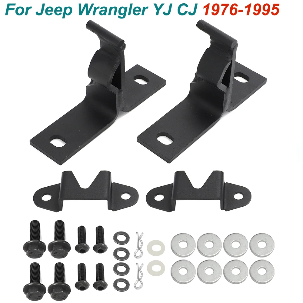 Rear Seat Mounting Brackets & Bolts Fold & Tumble Kit Fits for Jeep Wrangler YJ CJ 1976-1995