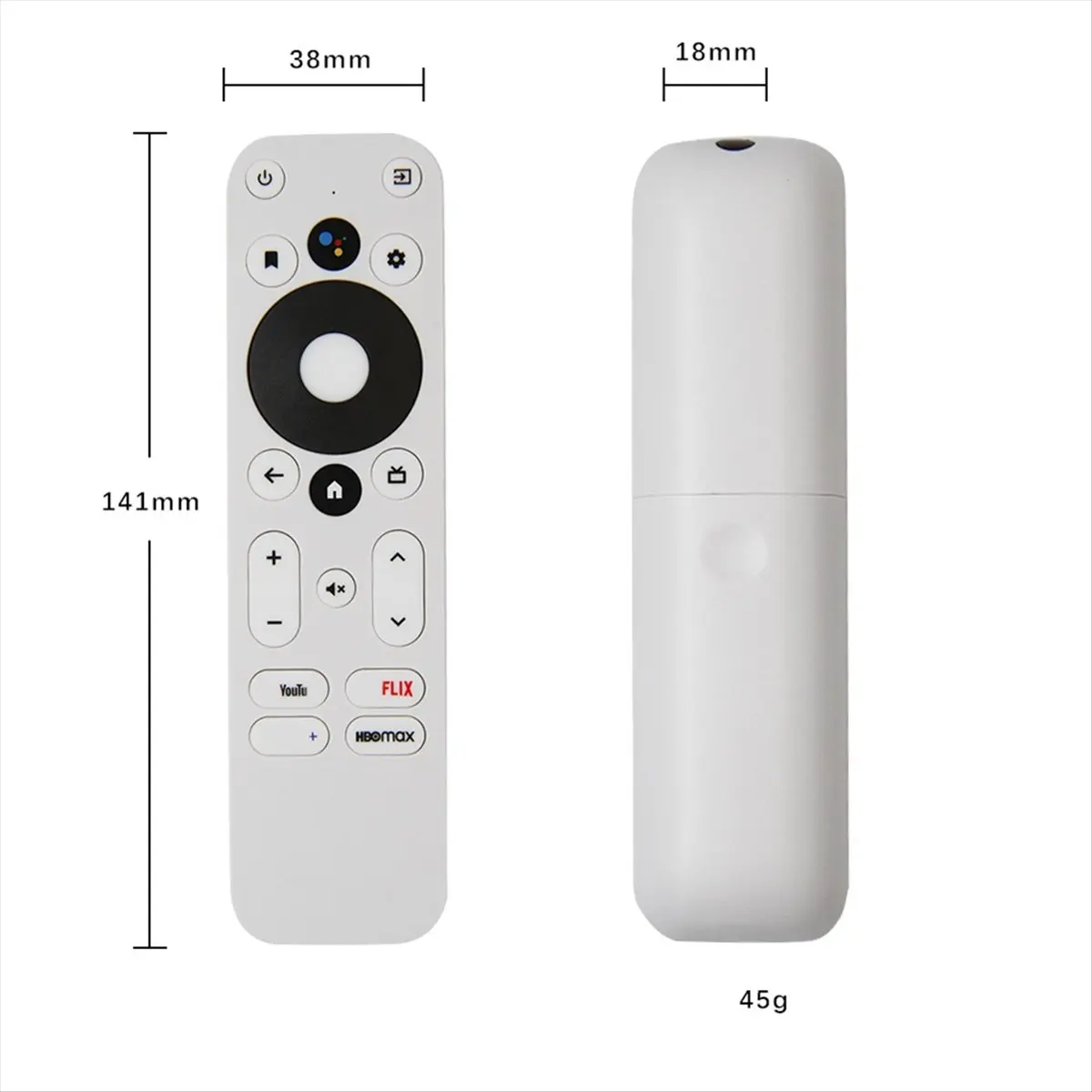 Dec.-Replace Voice Remote Control for KM2 KM2 PLUS Android 4K UHD TV Box Bluetooth Voice Remote White