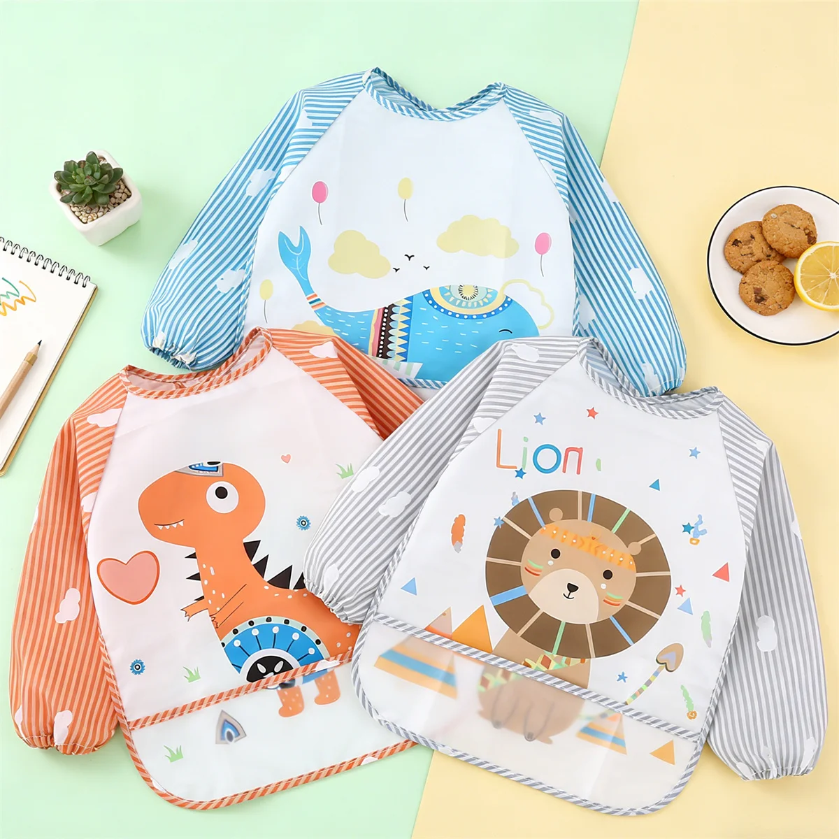 2 шт. водонепроницаемые детски – обзор и цена Bib Long Sleeve