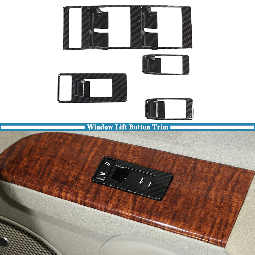 Car Window Lift Button Cover Trim for Jeep Patriot 2011-2016 Compass 2008-2016 Grand Commander 2006-2010 Interior Accessories