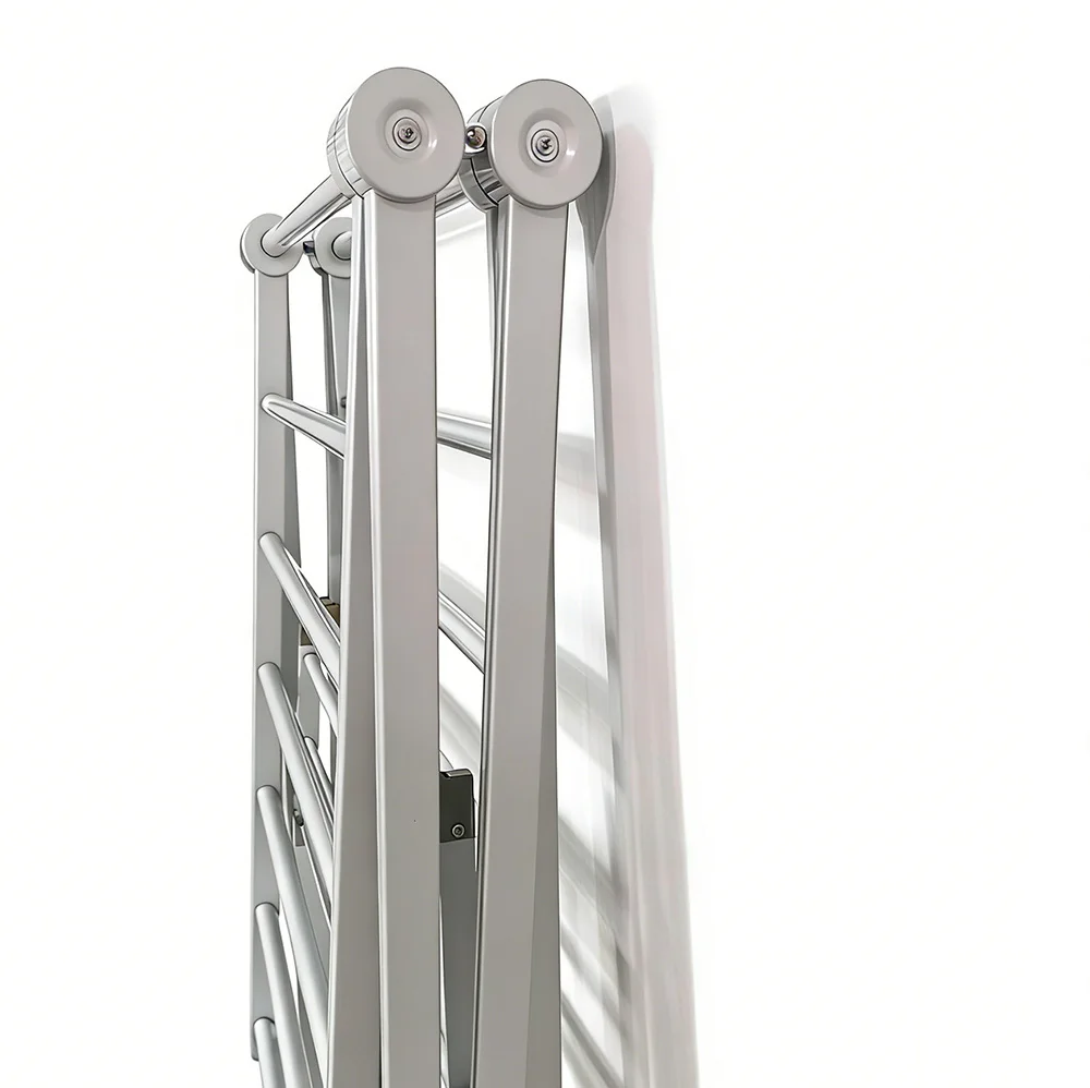 Retractable wing-shaped balcony drying rack Foldable clothing drying rack saves space for household use