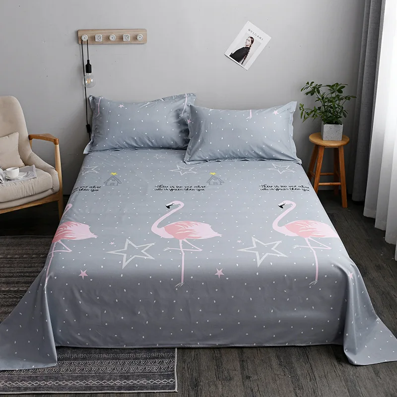 3PCS/Set Soft Skin-Friendly Bed Sheets Pillowcase Bedroom Dormitory Comfortable Brushed Sheet Thick Breathable Sheet