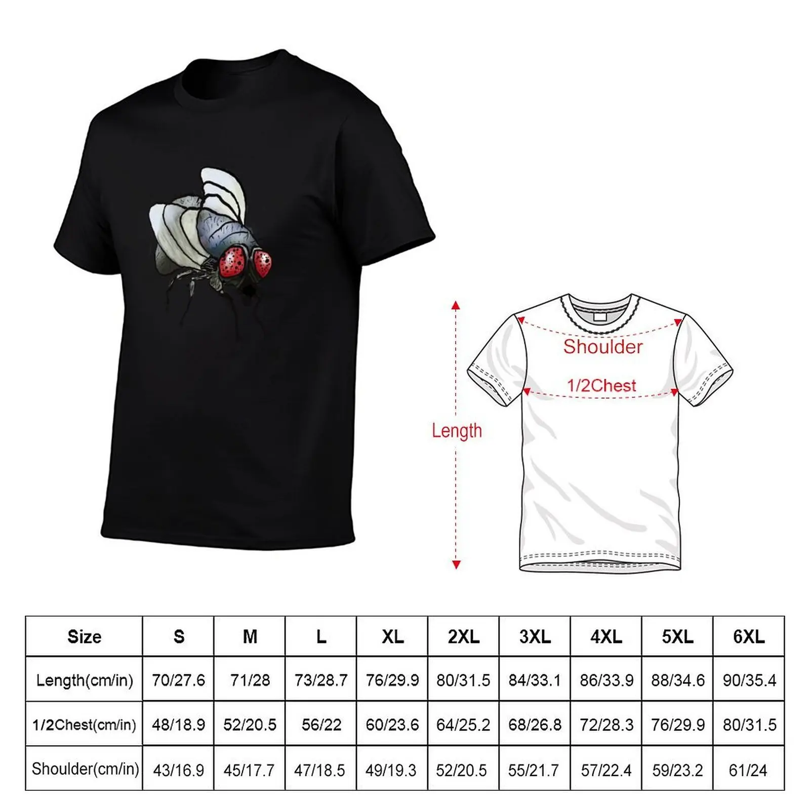house fly T-Shirt men t shirt cotton 100% t shirts for man pack white t shirts for man graphic funny T-shirt