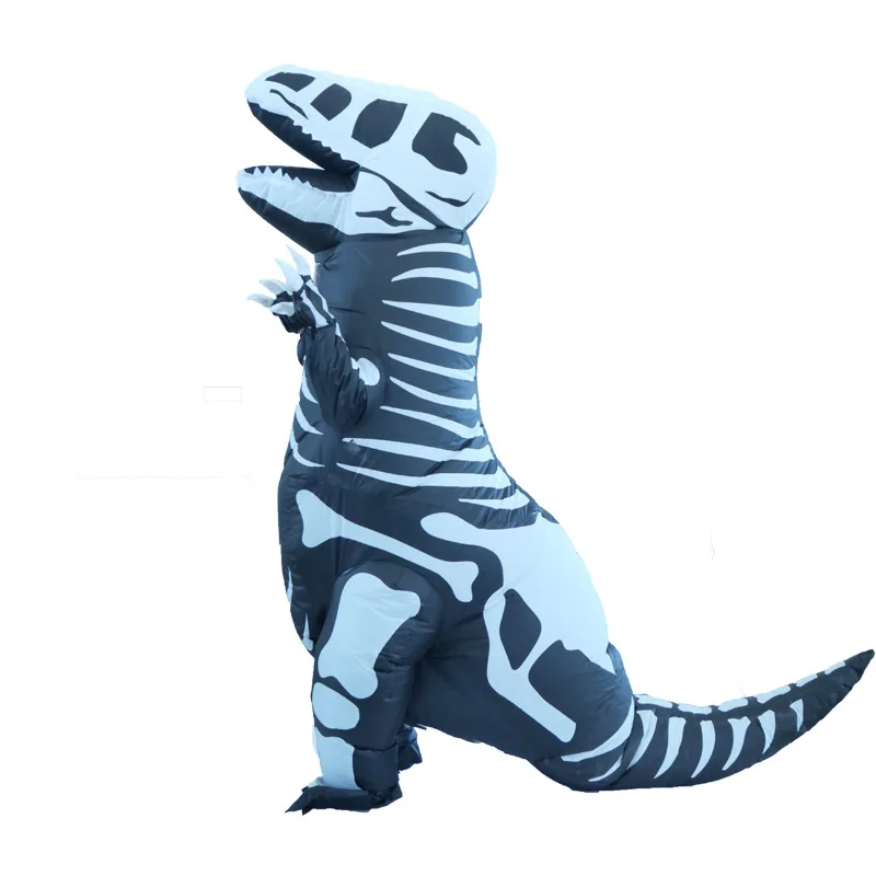Bone rex dress up cos party halloween event zombie doll ribs skeleton dinosaur inflatable suit