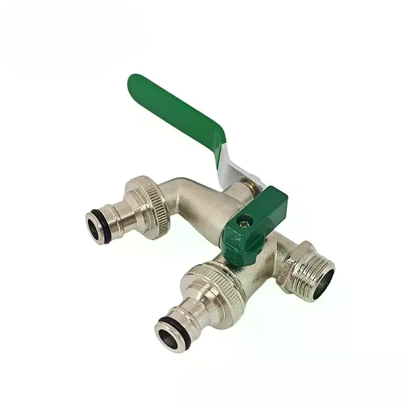 1Pcs Zinc Alloy Water Faucet 1/2'' 3/4'' Outside & Inside Turn On/Off Lever Handle Watering Supply Taps Ball Valve Garden Tools