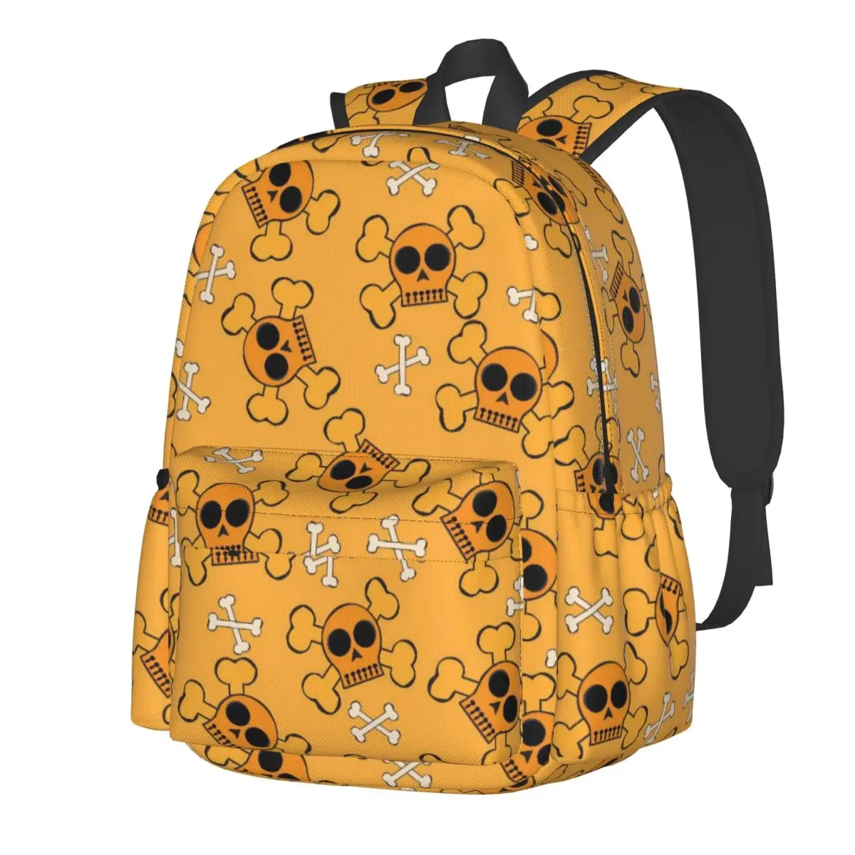 

Skull And Bones Pattern Halloween Large Capacity Student Backpack Casual Fashion School Bag Travel Rucksack Bookbag