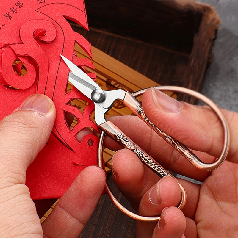 Mini Stainless Steel Scissors Vintage Small Tailor Scissors Durable Embroidery Scissors Fabric Thread Cutter Tool For Sewing