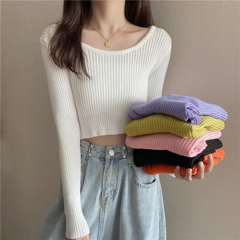 

Woman Sweaters Pullover Autumn Sweater Knitwear Women's Long-Sleeved Top Cardigan