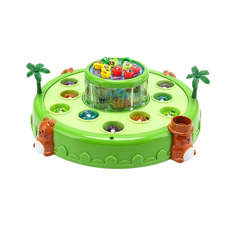 Jeu coule Whack A Mole et jouet de pêche magnétique pour les tout-petits, jouet d'apprentissage du développement précoce, cadeau amusant, 2 en 1