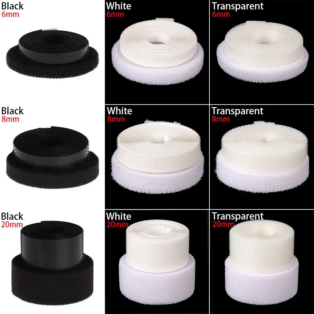 Newest Black/White DIY Clothing Accessories Doll Sewing Stickers Clothes Fastener Tape Paste Strap Magic Tapes Sticker