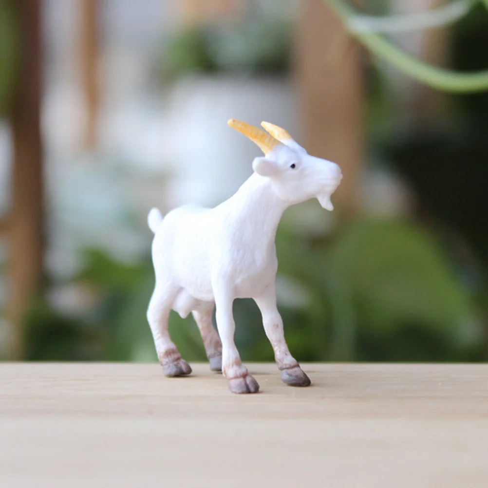 6Pcs Mini Goat Statues Desktop Animal Goat Models Photography Props Fake Goat Models Garden Decors goat decorations