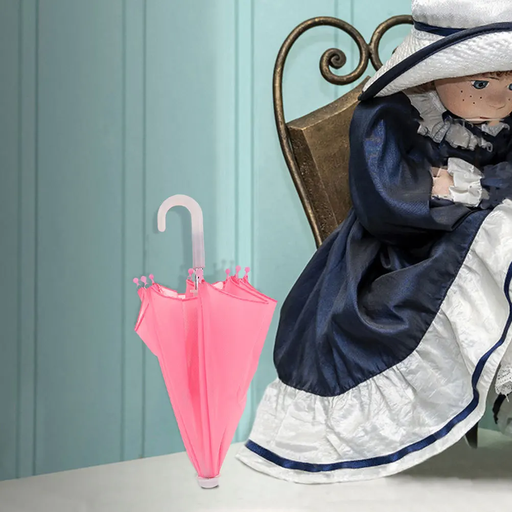 2 szt. Miniaturowe parasolki do domku dla lalek, dekoracyjne małe parasolki dla dzieci, modne akcesoria chroniące przed deszczem do mikro-scen wewnątrz pomieszczeń.
