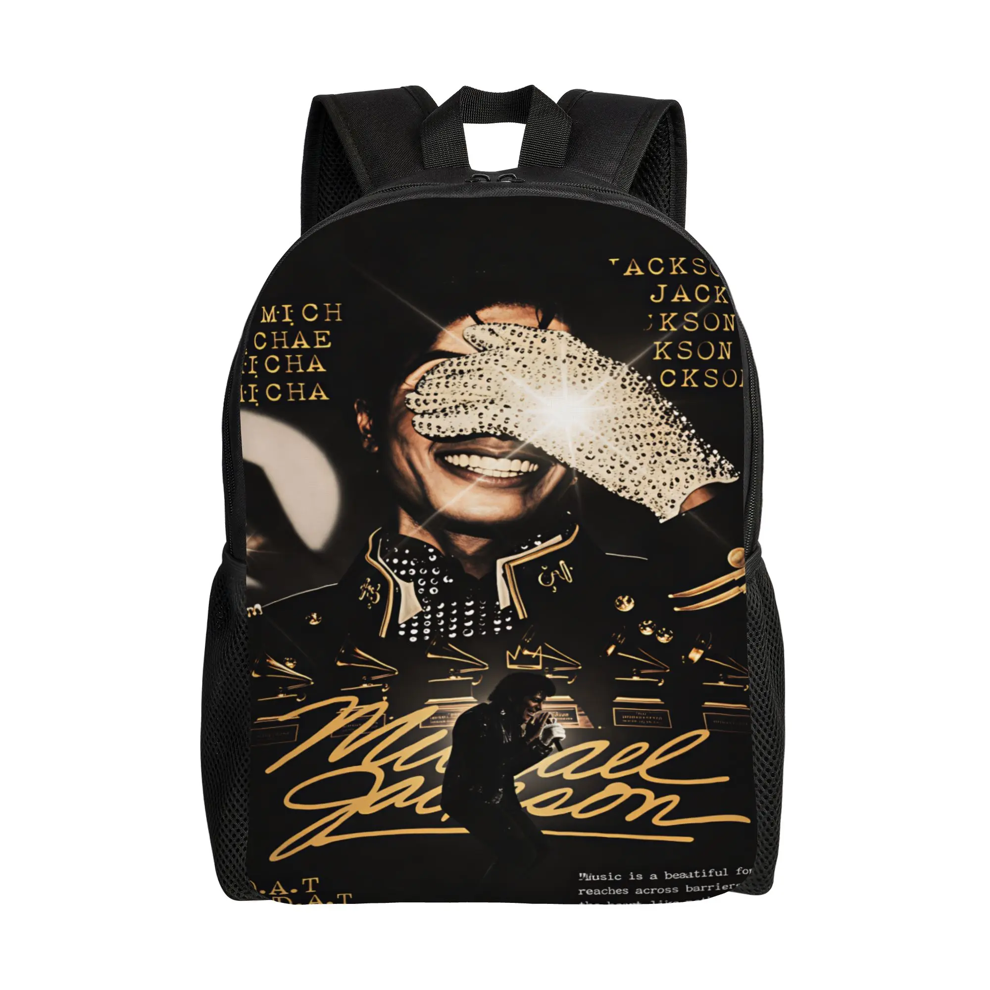Michael Jackson King of Pop MJ Backpack Female  Durable Backpacks Polyester Cute High School Bags Sport Custom Rucksack