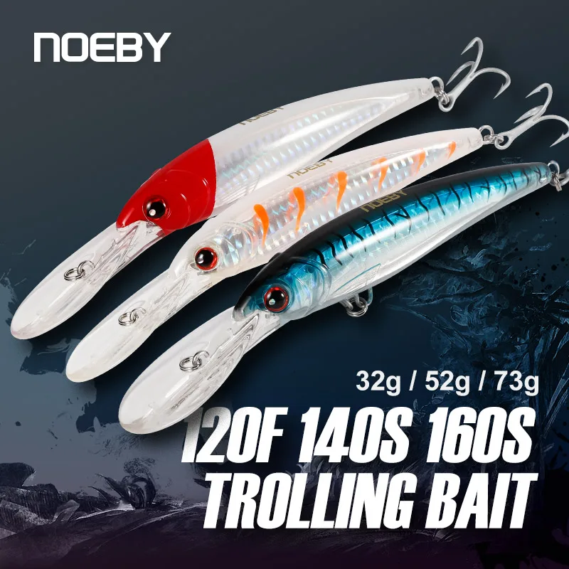 

NOEBY 120mm Floating 140mm 160mm Slow Sinking Minnow Fishing Lures Artificial Bait Trolling Wobblers Sea Winter Fishing Lure