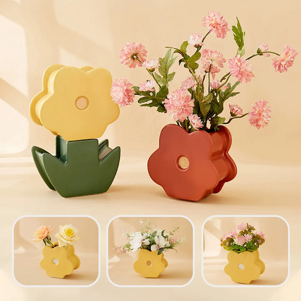 

Ceramic Vase Ornament Plants Special Shaped Flower Container for Home Decoration Creative Decorative