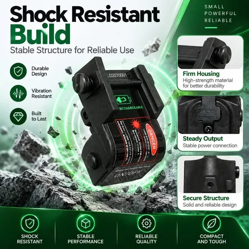 Hanging Type Green Light Illumination Unit Shockproof Mini Size USB Direct Charge & Mount Base